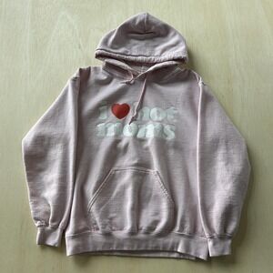 Danny Duncan Hoodie Mens Small Pink Fleece Pullover I Heart Hot Moms Graphic